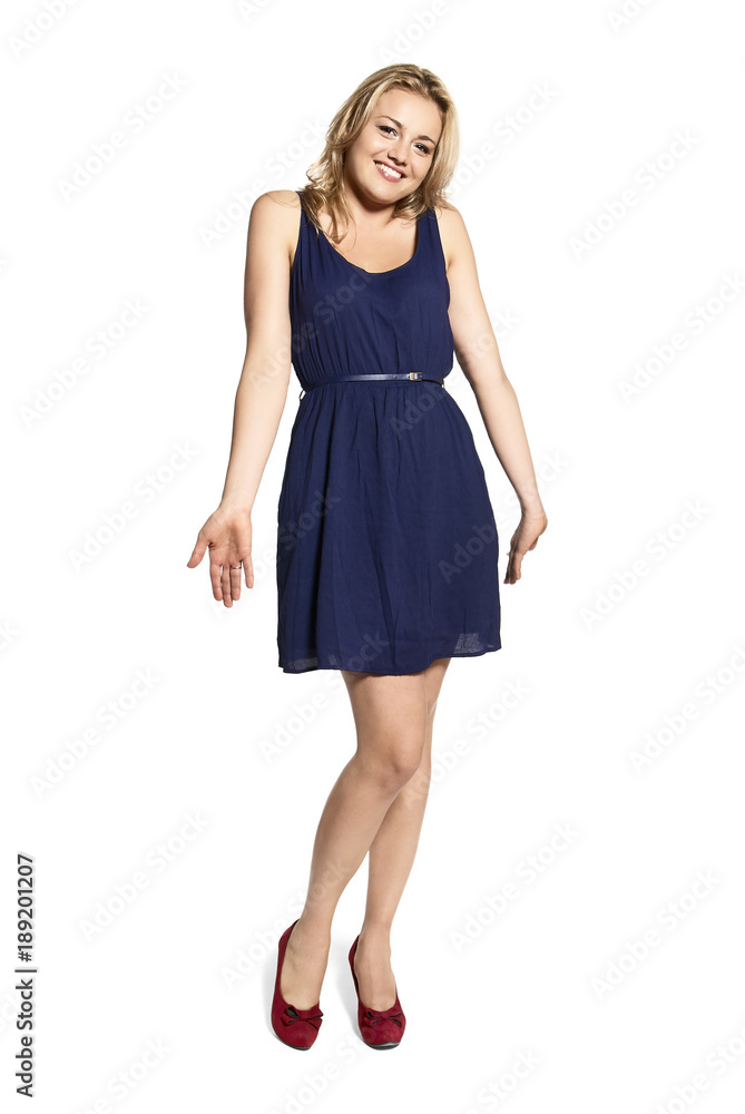 Smiling Woman Spread Her Arms Smiling Woman Spread Her Arms