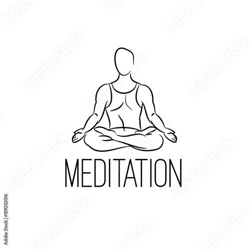 Meditation vector illustration