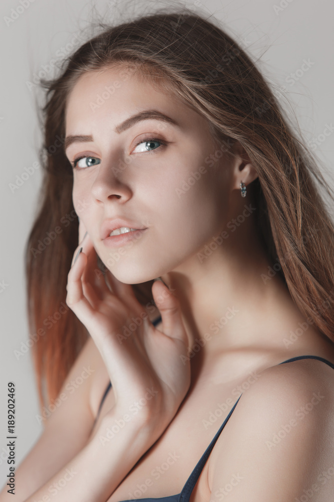 face of a beautiful young girl with a clean fresh face close up face of a beautiful young girl with a clean fresh face close up