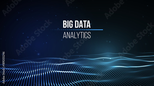 Big data visualization. Background 3d .Big data connection background. Cyber technology Ai tech wire network futuristic wireframe data visualisation. Vector illustration . Artificial intelligence .