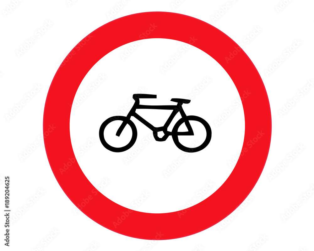 No bicycle, bike prohibited flat icon. Traffic and road sign, vector graphics. Solid pattern on white background No bicycle, bike prohibited flat icon. Traffic and road sign, vector graphics. Solid pattern on white background