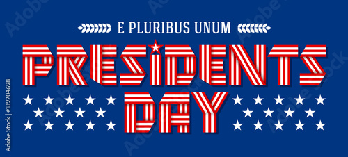 Presidents Day holiday banner. Vector illustration.
