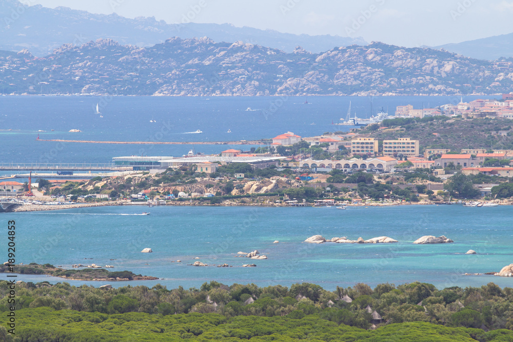 Panorama view to Caprera island, Sardinia