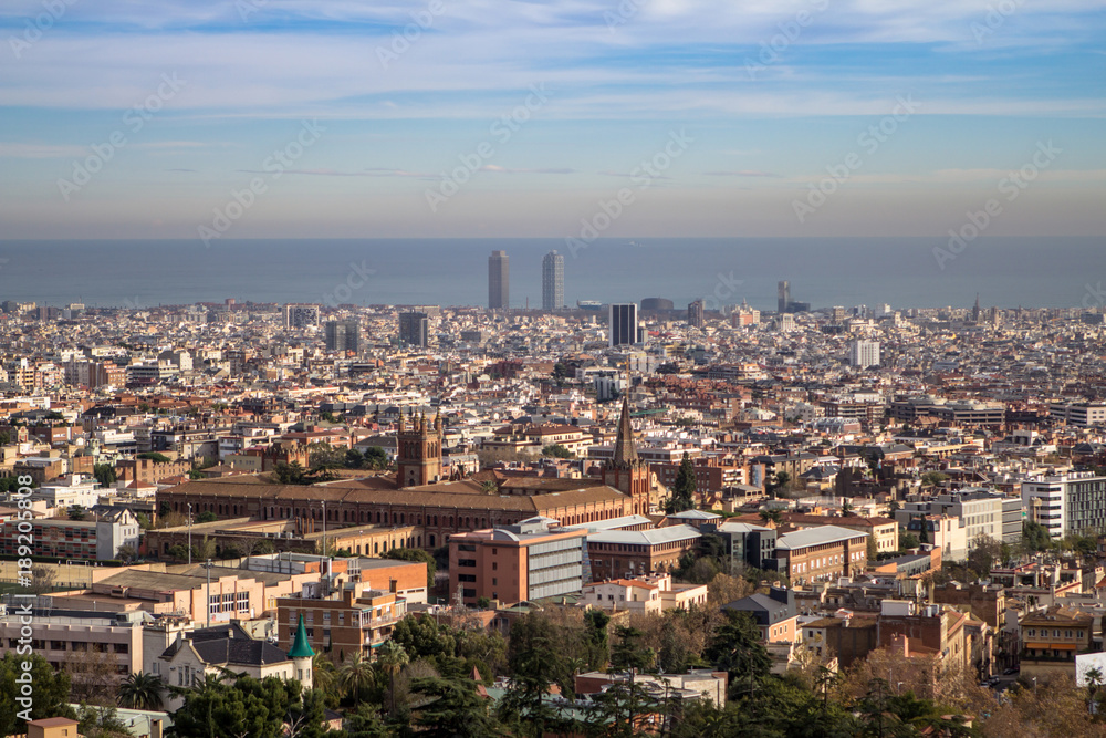 Panorama of Barcelona, Spain
