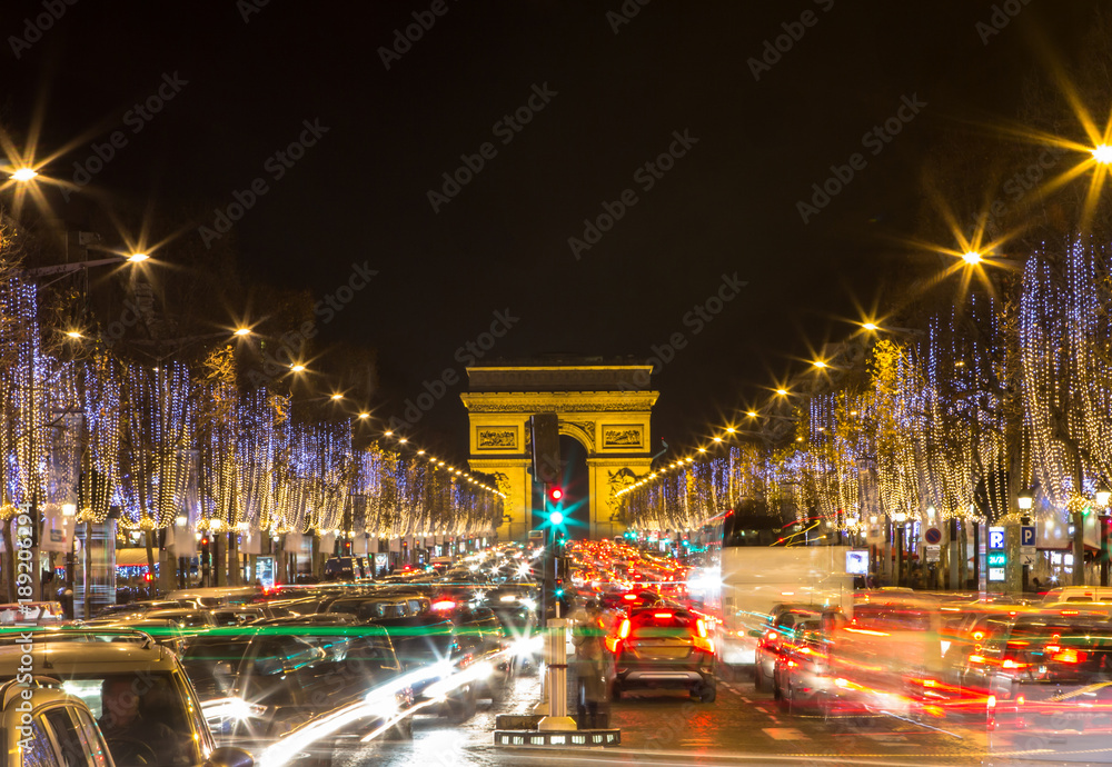 Arch of Triumph and Champs Elysees, Paris Arch of Triumph and Champs Elysees, Paris