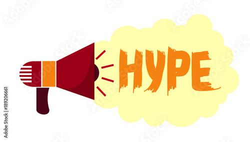 hype in social networks. trends in advertising and news. horn symbol Public Relations