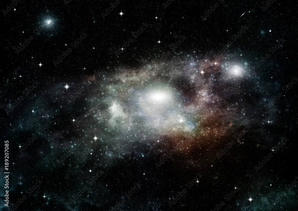 galaxy in a free space galaxy in a free space