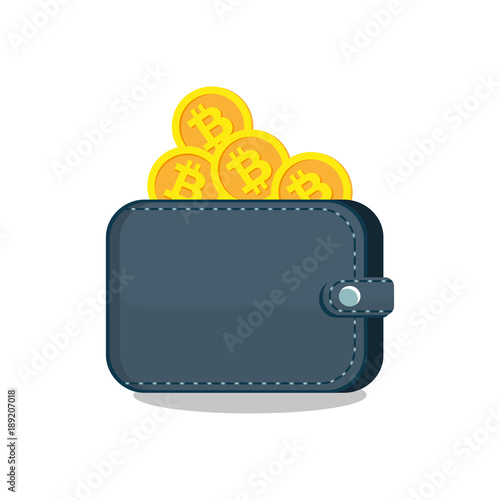 Brieftasche mit Bitcoins