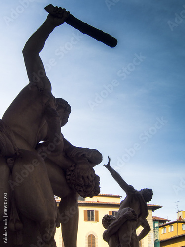Italia, Toscana, Firenze,statue nella Loggia dei Lanzi.