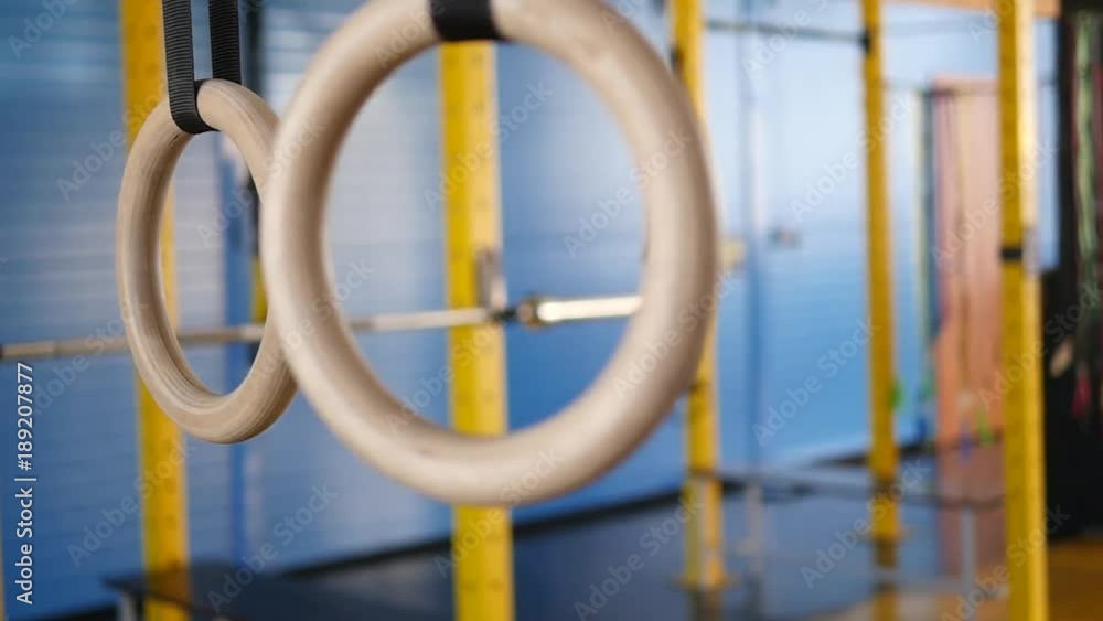 crossfit gymnastic rings in the hall sunny day crossfit gymnastic rings in the hall sunny day