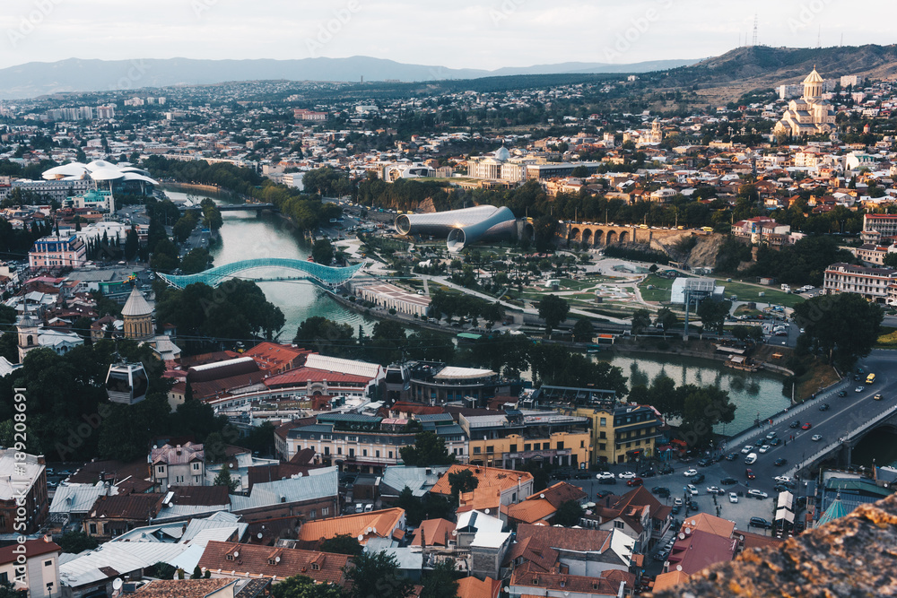 Fototapeta premium View of Tbilisi the Capital of Georgia Caucasus.