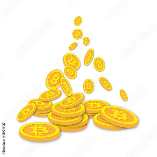 Bitcoin Münzen fallen