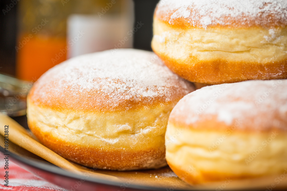 Closeup of a Group of Krapfen