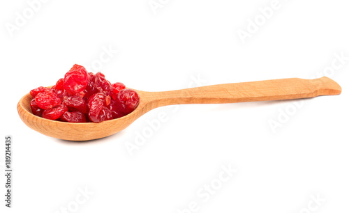 Dry cherry in spoon