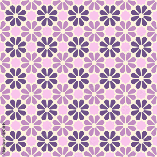 Colored geometric vector seamless pattern in purple and pink tones. For printing on textiles, glass, ceramics.