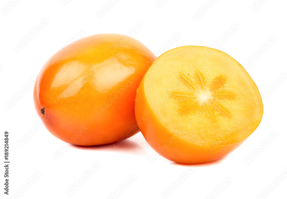 Persimmons with half Persimmons with half