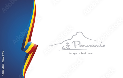 Romania abstract brochure cover poster background vector