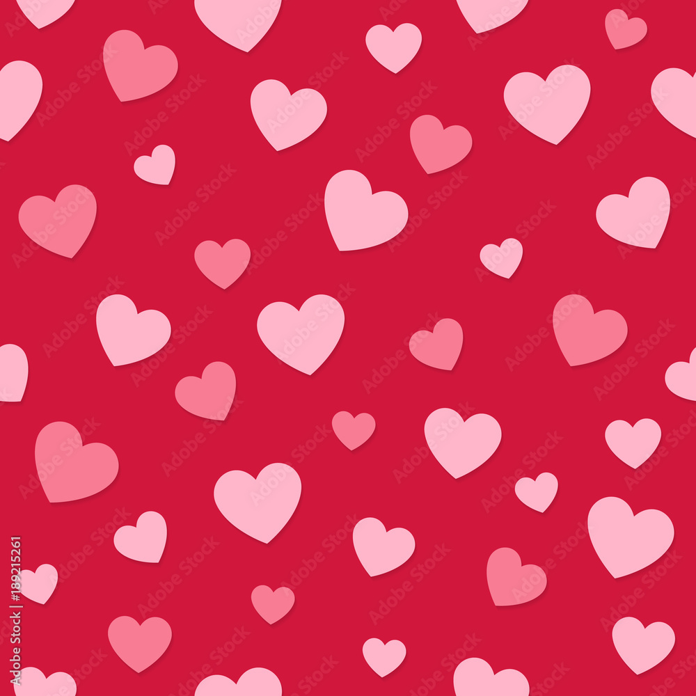 Seamless texture with hearts - wrapping paper. Valentine's Day, Woman's Day and Mother's Day. Vector.