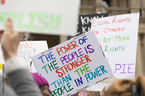 Signs from the Women's March January 2018 in Lansing, Michigan