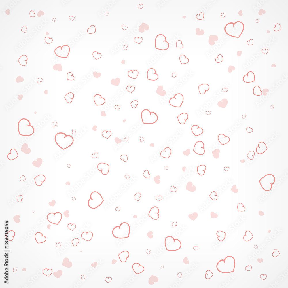Valentine's Day pattern with heart symbol on white, Valentines