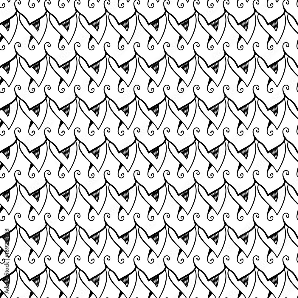 Abstract seamless black and white pattern. Vector illustration. Abstract seamless black and white pattern. Vector illustration.