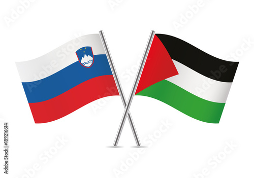 Slovenia and Palestine flags. Vector illustration. Free Download Slovenia and Palestine flags. Vector illustration. - GFXLoad