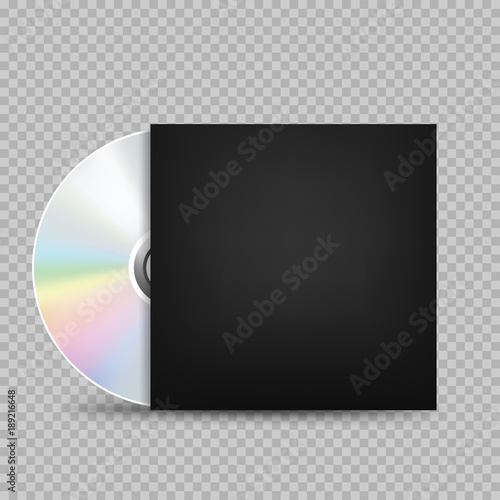 compact disc black cover transparent