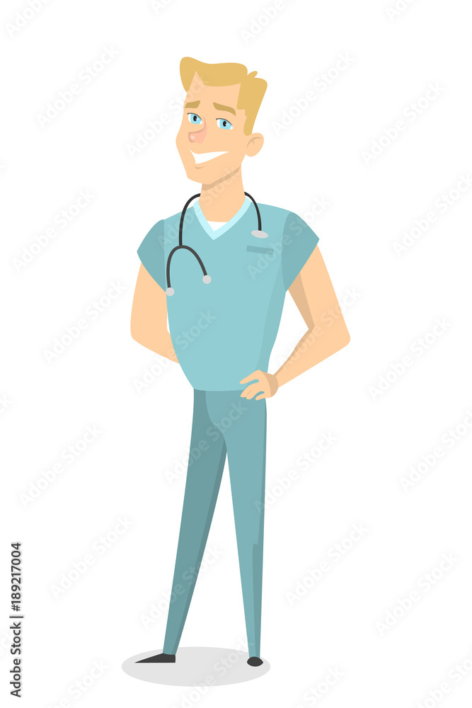 Fototapeta premium Isolated male doctor.