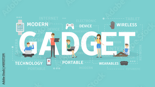 Gadgets concept illustration.