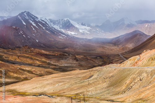 Nice view of Pamir in Tajikistan photo