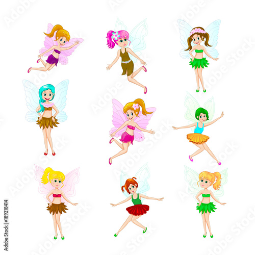 Lovely little fairies. Fairies in various clothes 