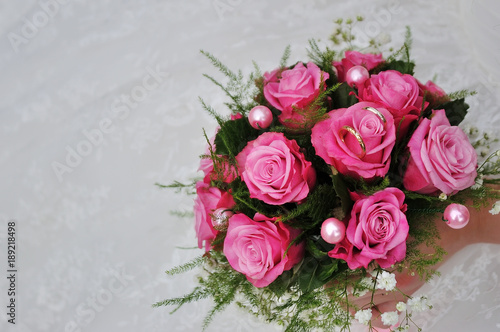 Close up on wedding flowers