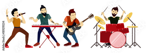 Isolated rock band.