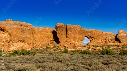 Sandstone arch at Arches National Park in Utah