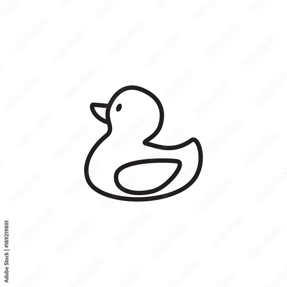 Duck icon in line style Duck icon in line style