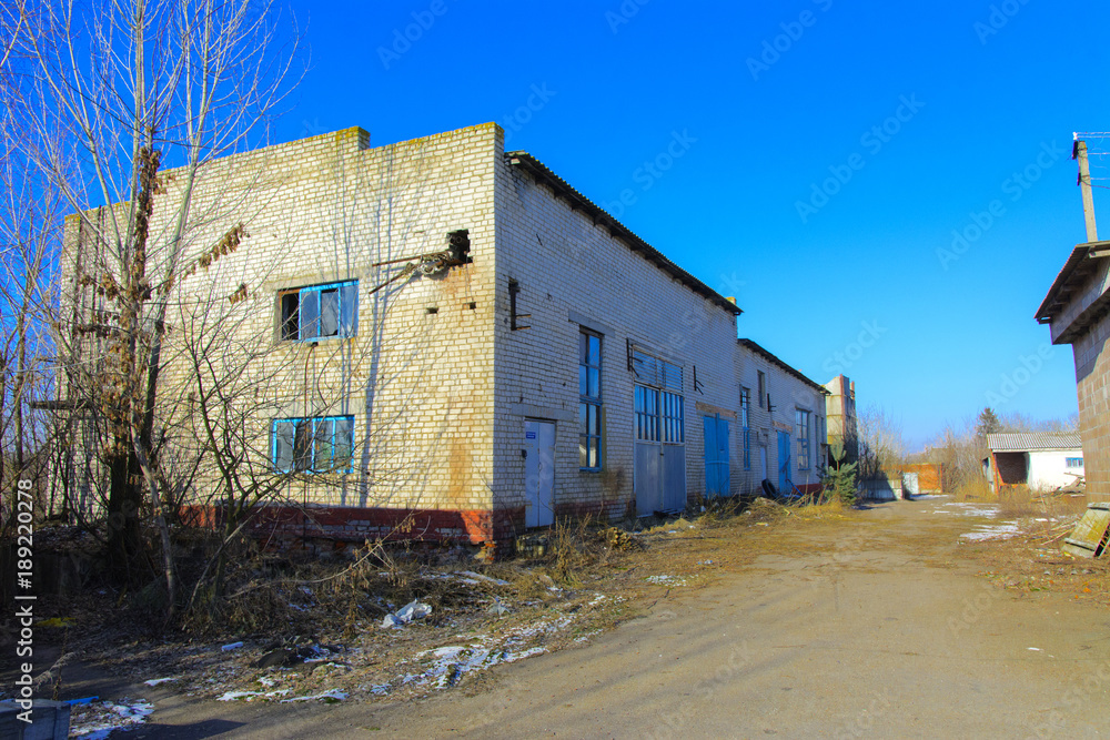 Premises of a destroyed and plundered milk production plant. The raiders seized the factory. Vandalism. Ukraine, January 2018. Premises of a destroyed and plundered milk production plant. The raiders seized the factory. Vandalism. Ukraine, January 2018.