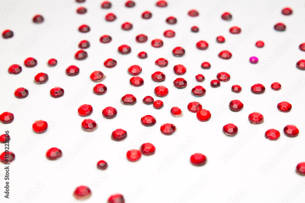 Swarovski stones on white background Swarovski stones on white background