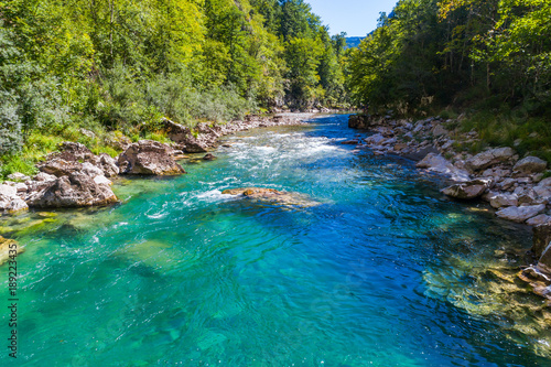 Fototapeta Naklejka Na Ścianę i Meble -  The canyon of the river Tara, under the bridge Djurdjevic.  Montenegro. 