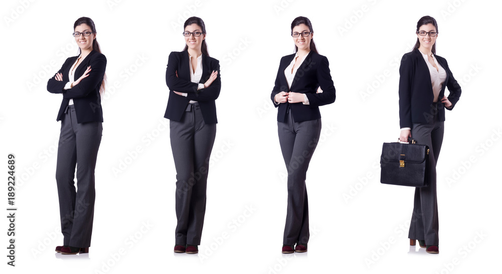 Obraz premium Young businesswoman in various poses