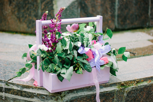 Beautiful flowers in a purp...