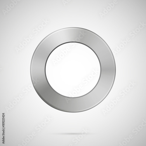 Abstract Round Metal Texture Ring