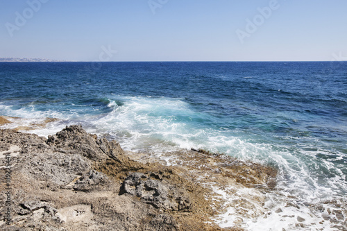 Cyprus, Paphos. Coastline of mediterranean sea