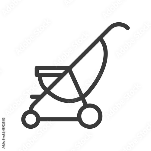 Baby carriage icon