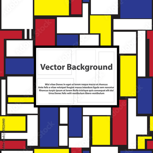Vector template design, flyer, brochure, cover, page. Abstract colorful geometric mosaic background