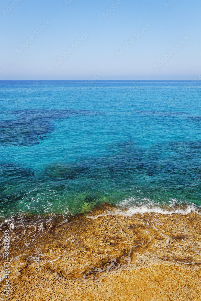 Cavo Greco, Ayia Napa, Cyprus. Mediterranean sea landscape.