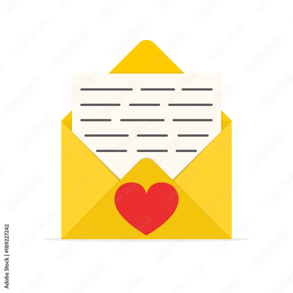 Love letter icon. Vector illustration. Love letter icon. Vector illustration.