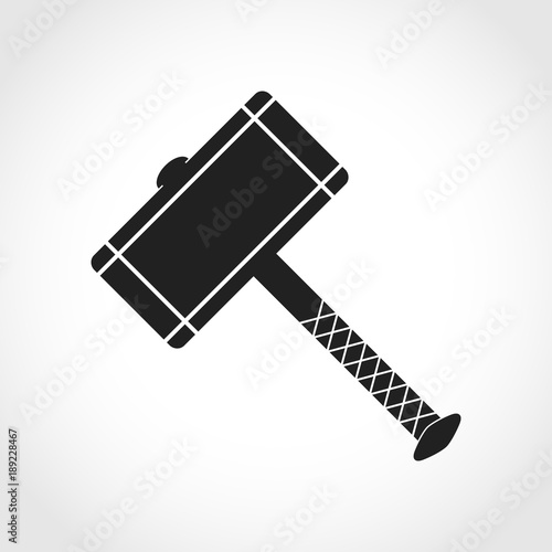 Thor Hammer icon. Vector illustration