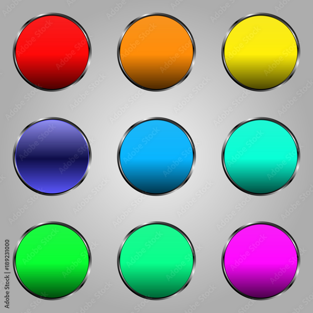 Vector illustration of web elements button set Vector illustration of web elements button set