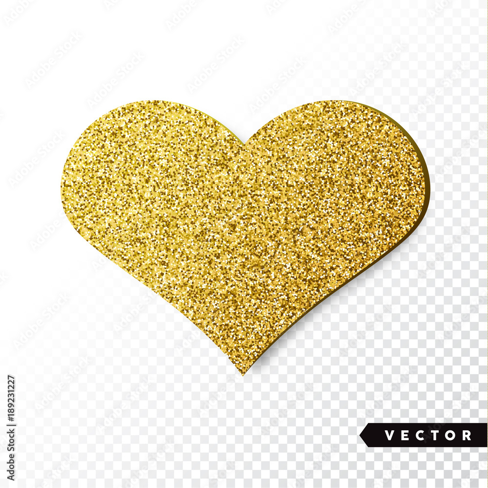 Vector gold sparkles heart. Valentines Day Vector Sparkles and Glitters. Holiday Design. Vector gold sparkles heart. Valentines Day Vector Sparkles and Glitters. Holiday Design.
