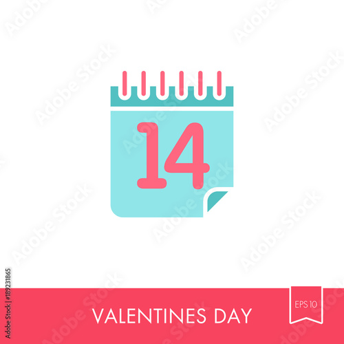 14 February, Valentine Day icon